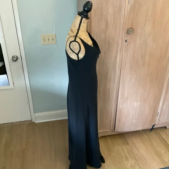 Lauren Ralph Lauren Black silk bias cut slip dress Maxi Dress CBK style 12 - Picture 15 of 16